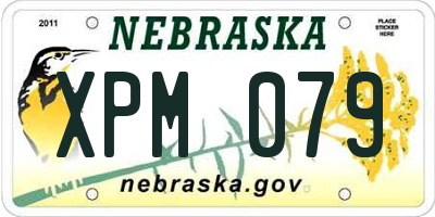 NE license plate XPM079