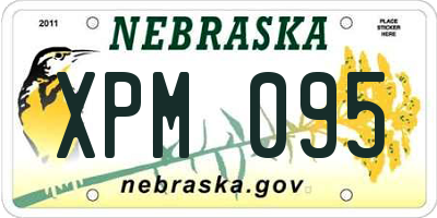 NE license plate XPM095