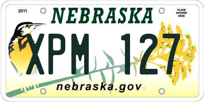 NE license plate XPM127