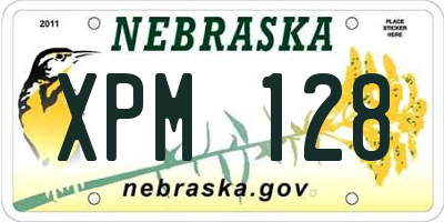 NE license plate XPM128