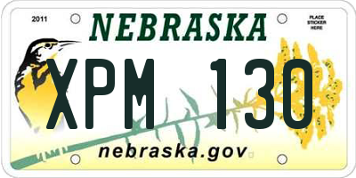 NE license plate XPM130
