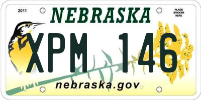 NE license plate XPM146