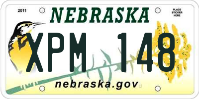 NE license plate XPM148