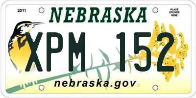 NE license plate XPM152
