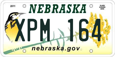 NE license plate XPM164