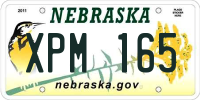 NE license plate XPM165