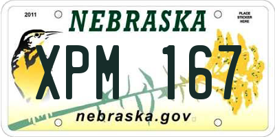 NE license plate XPM167