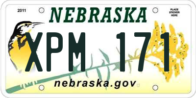 NE license plate XPM171