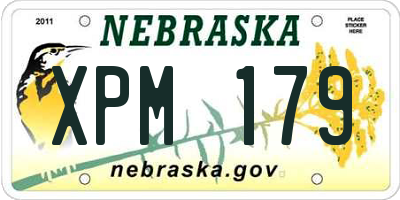 NE license plate XPM179