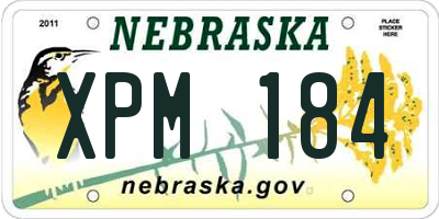 NE license plate XPM184