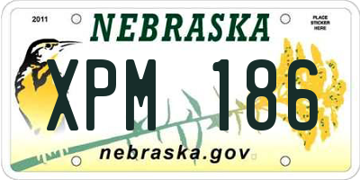 NE license plate XPM186