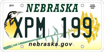 NE license plate XPM199