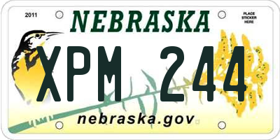 NE license plate XPM244