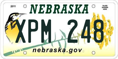 NE license plate XPM248