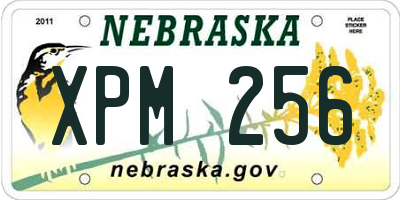 NE license plate XPM256