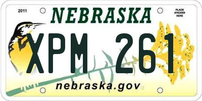 NE license plate XPM261