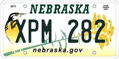 NE license plate XPM282