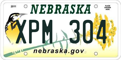 NE license plate XPM304