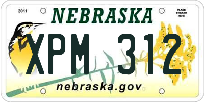 NE license plate XPM312