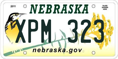 NE license plate XPM323