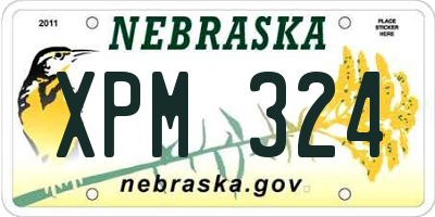 NE license plate XPM324