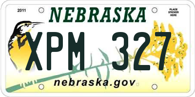 NE license plate XPM327