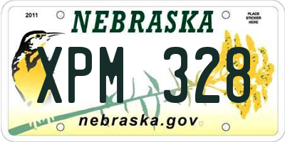 NE license plate XPM328