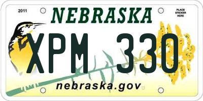 NE license plate XPM330