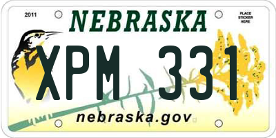 NE license plate XPM331