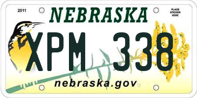 NE license plate XPM338