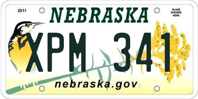 NE license plate XPM341