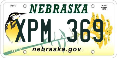 NE license plate XPM369