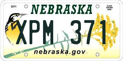 NE license plate XPM371