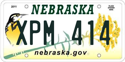 NE license plate XPM414