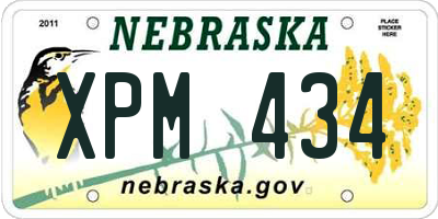 NE license plate XPM434