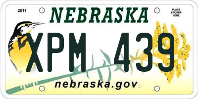NE license plate XPM439