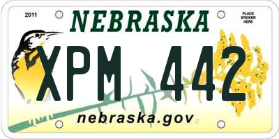 NE license plate XPM442