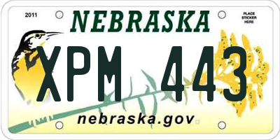 NE license plate XPM443
