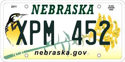 NE license plate XPM452