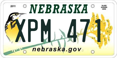 NE license plate XPM471