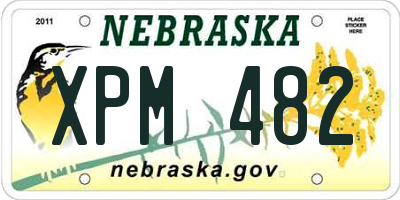 NE license plate XPM482