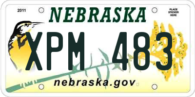 NE license plate XPM483