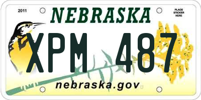 NE license plate XPM487