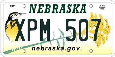 NE license plate XPM507