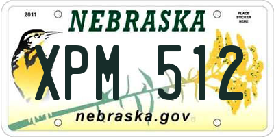 NE license plate XPM512