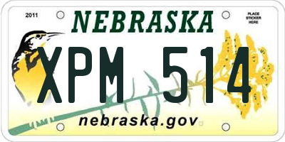NE license plate XPM514