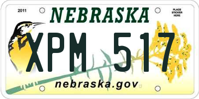 NE license plate XPM517