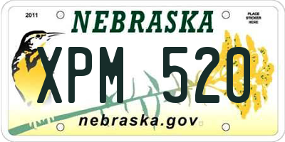 NE license plate XPM520