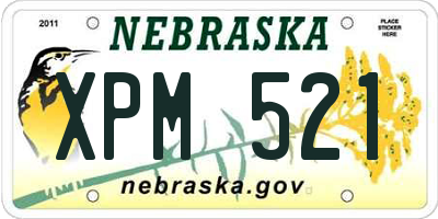 NE license plate XPM521