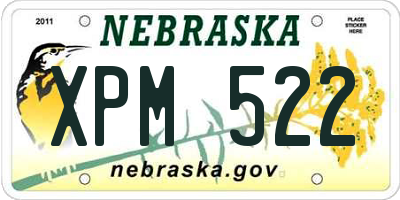 NE license plate XPM522